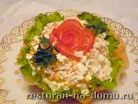Крабовый коктельный салат ресторана на дому в Курске